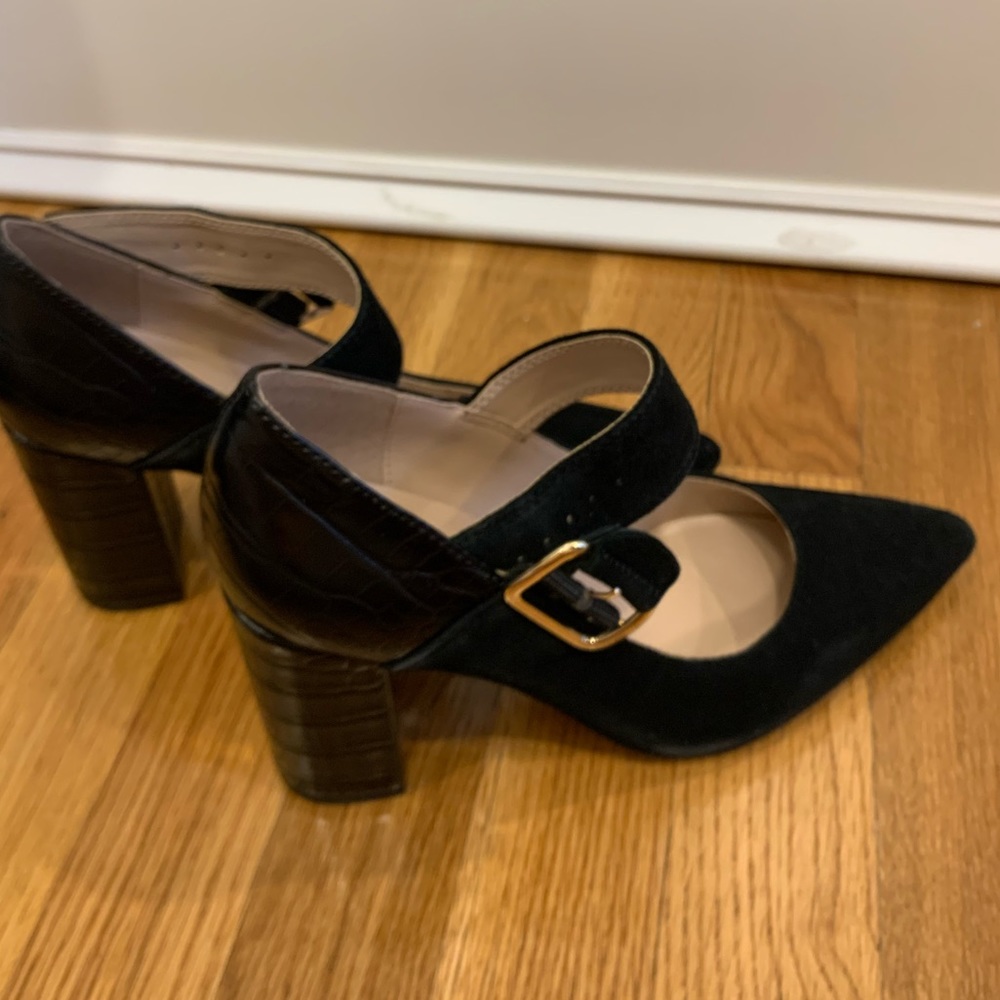 Tommy Hilfiger Ventur Suede/Croc Chunky Heel